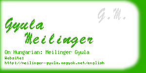 gyula meilinger business card